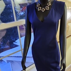 Elegant Purple V-Neck Dress